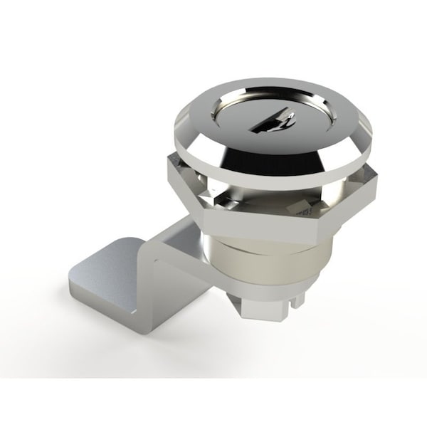 Mini Quarter Turn Keylocking Door Latch Chrome